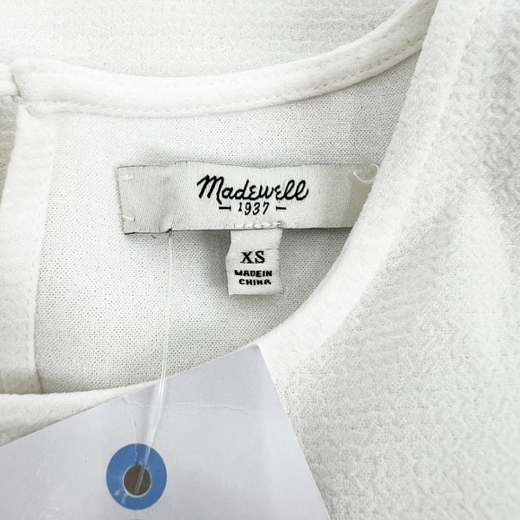 Madewell Womens XS White Short Sleeve Tunic Dress Casual Career - Picture 3 of 4